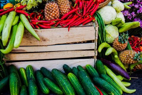 Fruit and vegetables Stock Photos