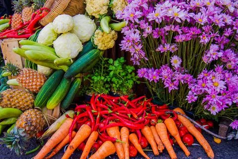 Fruit and vegetables Stock Photos