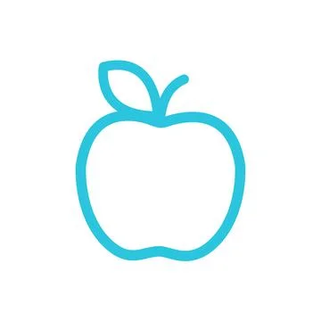Fruit Apple. From blue icon set. Stock Illustration
