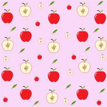 Fruit apple pattern for printing Stock Illustration
