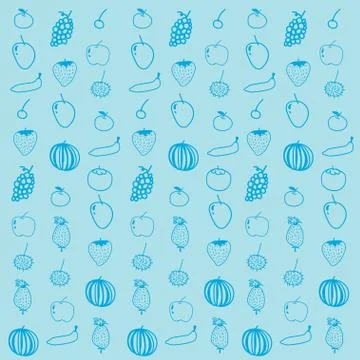 Fruit background pattern Stock Illustration