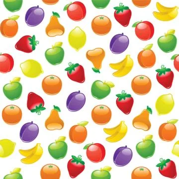 Fruit to background, seamless pattern Stock Illustration