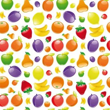 Fruit to background. Seamless pattern Stock Illustration