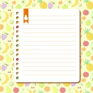 Fruit background with space for text Stock Illustration