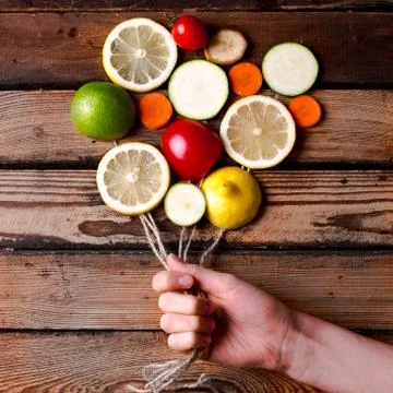 Fruit ballons Stock Photos