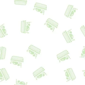 Fruit basket in canteen glyph vector seamless pattern Stockillustratie