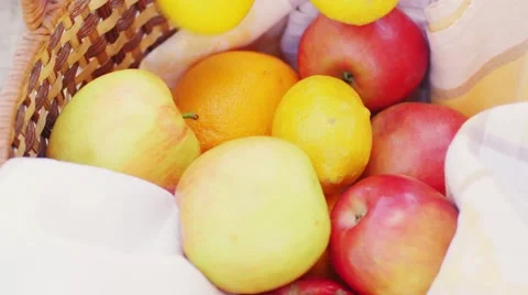 Fruit basket Stock Footage 68652542