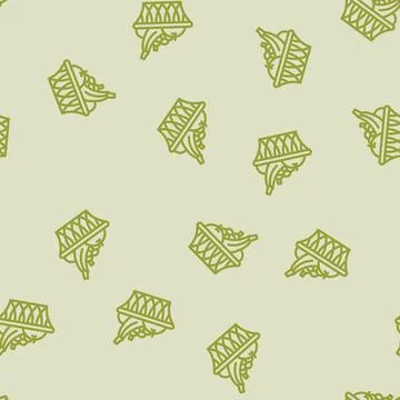 Fruit basket home interior line vector seamless pattern Stockillustratie