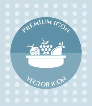 Fruit Basket Icon for Web, Applications, Software &amp; Graphic Designs. Stock Illustration