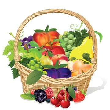 Fruit basket Illustration