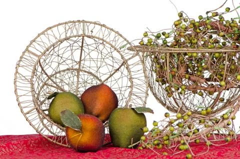 Fruit basket Stock Photos