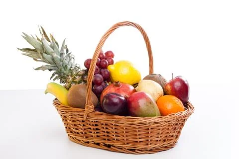 Fruit basket Stock Photos