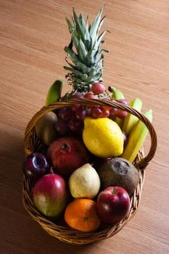 Fruit basket Stock Photos