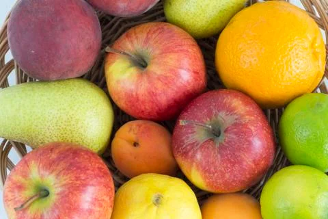 Fruit basket Stock Photos