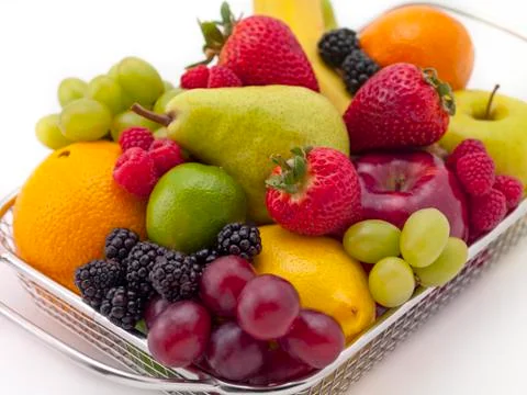 Fruit basket Stock Photos