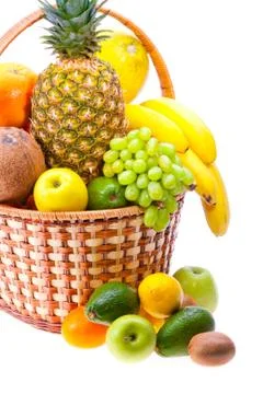 Fruit basket Stock Photos