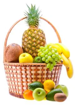 Fruit basket Stock Photos