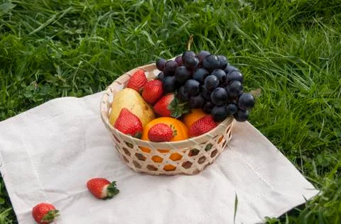 Fruit basket 스톡 사진
