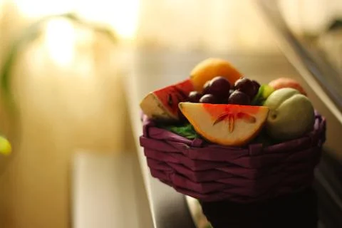 Fruit basket Stock Photos