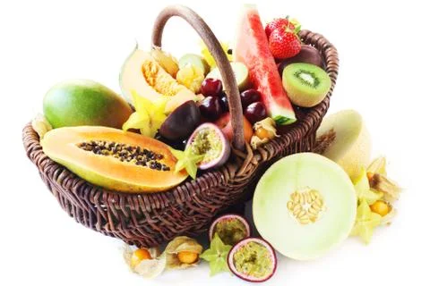 Fruit Basket Stock Photos
