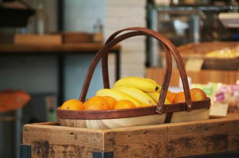 Fruit basket Stock Photos