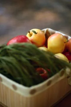 Fruit basket Stock Photos