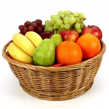 Fruit basket Stock Photos