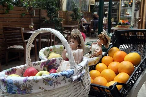 Fruit basket Stock Photos