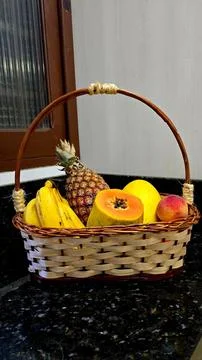 Fruit basket Stock Photos