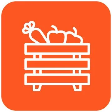 Fruit basket Vector Icon Design Illustration Stock Illustration