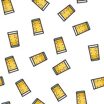 Fruit beverage drink vector seamless pattern Stock Illustration