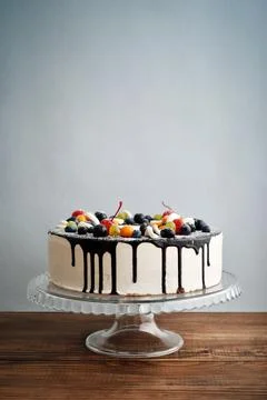 Fruit birthday cake Фото