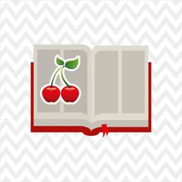 Fruit book design Stock Illustration