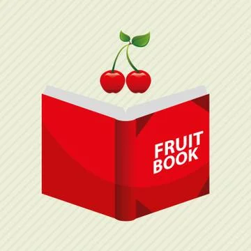 Fruit book design 스톡 일러스트