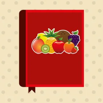 Fruit book design 스톡 일러스트
