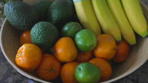 Fruit bowl panning Stock Footage 174885273