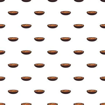 Fruit bowl pattern repeating healthy food background Stock Illustration