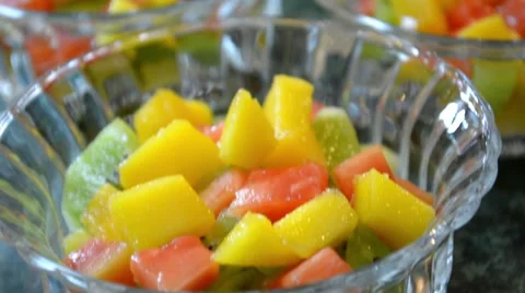 Fruit Bowl Rack Focus Stock Footage 46479287