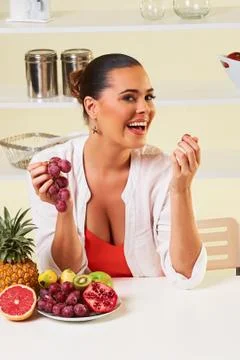 Fruit bread eating snack health healthy diet lunch weight loss Foto stock