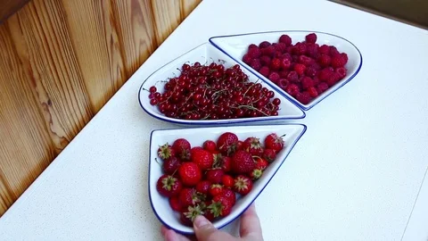 Fruit for breakfast. Stock Footage 80339819