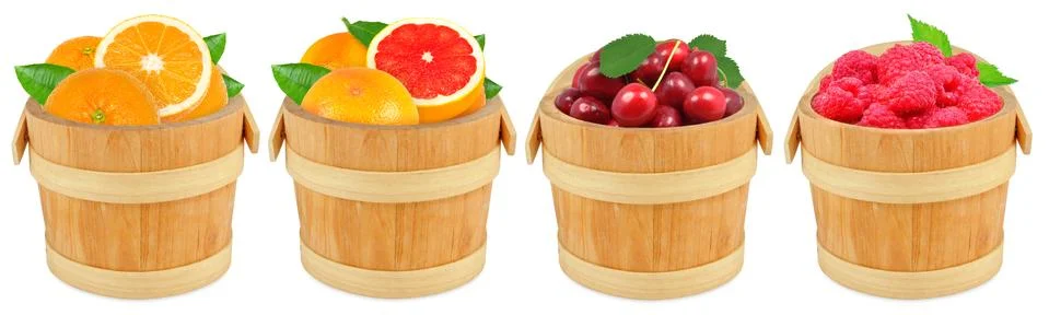 Fruit in a bucket Stock Photos
