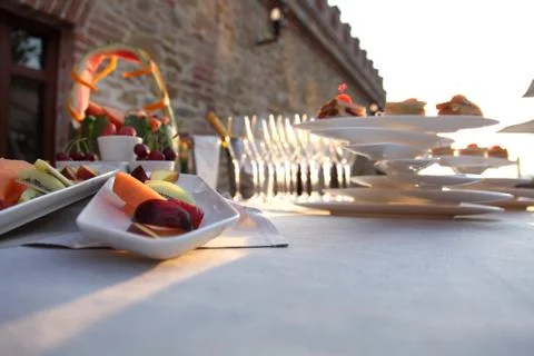 Fruit buffet set up Stock Photos