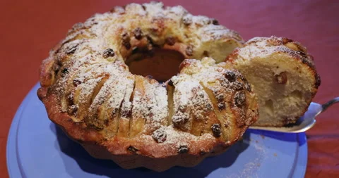Fruit-cake with apple brown sugar 스톡 동영상 221179213