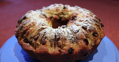 Fruit-cake with apple brown sugar 库存影片 221179243