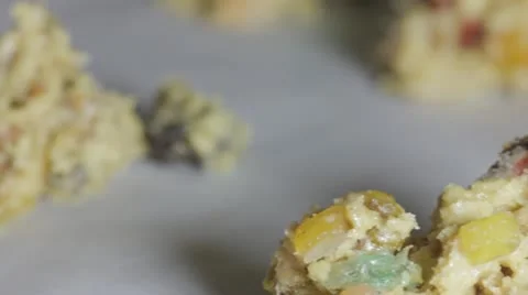 Fruit cake cookies 스톡 동영상 18189621