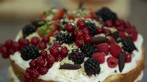 Fruit cake Stock Footage 44300432