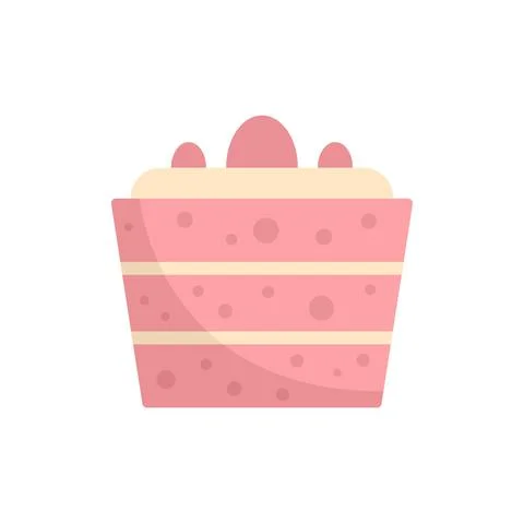 Fruit cake icon flat isolated vector Illustrazione stock