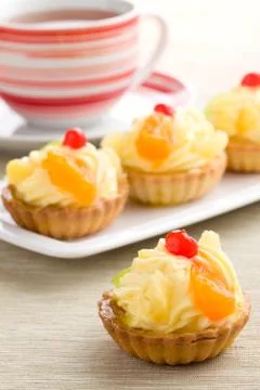 Fruit cake Stock Photos