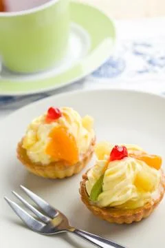 Fruit cake Stock Photos