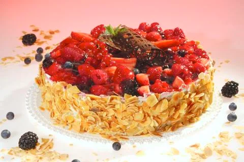 Fruit cake Stock Photos